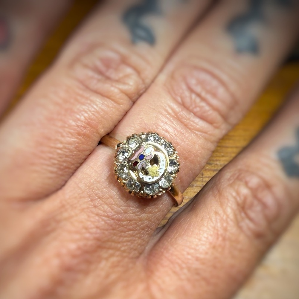 Antique Vintage Fraternal Society Daughters of Rebekah Ring 10k GF